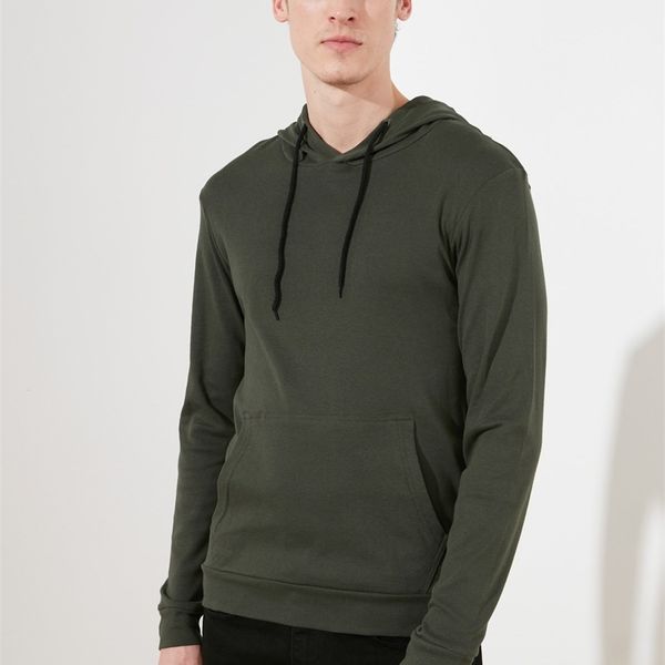 

trendyol men 's long-sleeved hooded t-shirt tmnaw21ts0228 220312, White;black