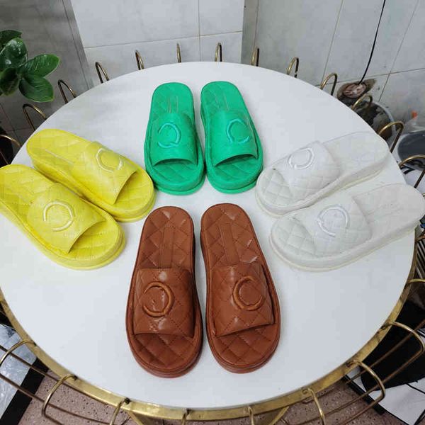 

shoes flip-flop women's rib flat outer wear slippers spring/summer 2022 thick bottom casual sandals, Black