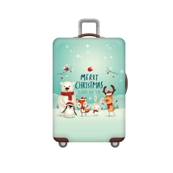 

toiletry kits christmas drawing luggage cover thick travel case protector for 18''-32''suitcase accessories 2021