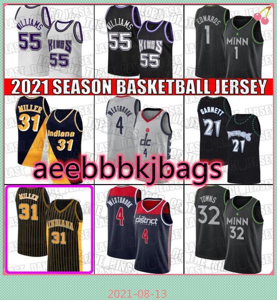 

reggie kevin miller garnett basketball jersey anthony towns edwards jerseys jason russell williams westbrook throwback asd5safg, Black;red