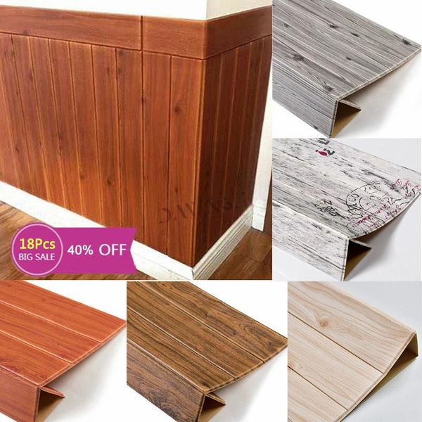 

wall panels stickers paper wood grain wallpaper anti-collision peel and stick self-adhesive sticker decor wallpapers