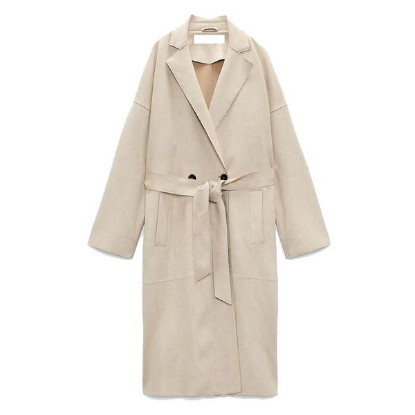 

women's trench coats op han edition commuter coat, 04968821712 autumn fashion temperament, Tan;black