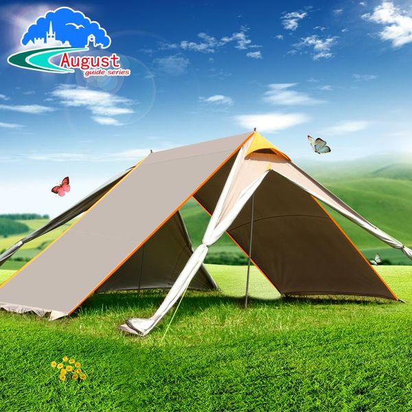 

7*5.5m outdoor large space awning tent, curtain, waterproof, anti drying camp, camping account, kitchen tent many doors tents and shelters