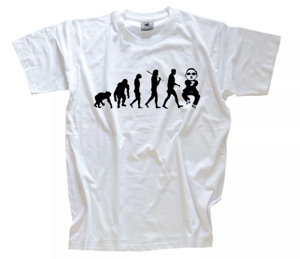 

edizione standard gangnam stile evolution corea dj disco musica t-shirt s-xxxl, White;black