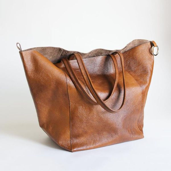 

duffel bags retro women solid color large capacity underarm fashion pu leather zipper shoulder handbags set 2 pieces composite clutch