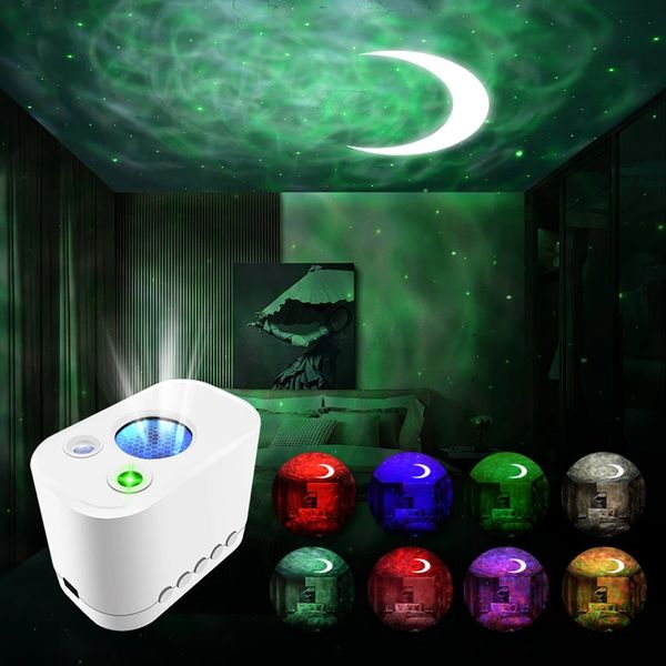 Nebulosa Starry Sky Projeção Lâmpada Indoor Iluminação USB Remoto Controle Lua Quarto Encontro Beomo Lâmpada De Mesa Colorido LED Rhythm Light Light C211