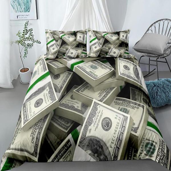 

bedding sets funny design money dollar set single twin full  king size bed children's kid bedroom duvetcover 005
