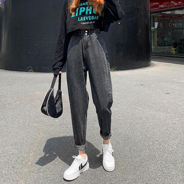 

women's jeans winter women thick velvet warm fashion high waist harem pants female plus casual denim trousers k77, Blue