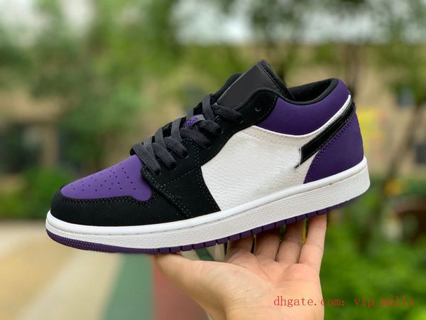 

new game royal 1 mens basketball shoes low court purple white red shadow glow bred gray black toe designers 1s women skateboard shoes 2689bf