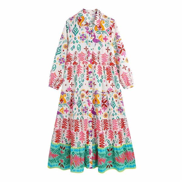 

casual dresses woman print patchwork shirt long dress female chic loose floral ladies oversized sleeveless, Black;gray