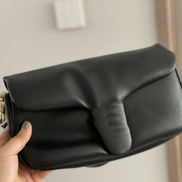 

messenger purse pillow bag shoulder wallets fashion plain soft genuine leather hasp hardware letters interior zipper high quality