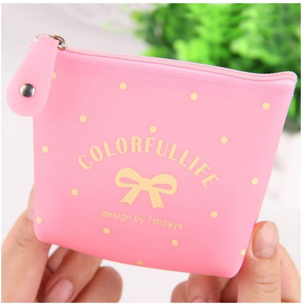 

coin purses 2021 small fresh korean jelly pack cartoon butterfly section pectin purse 4pcs, Red;black