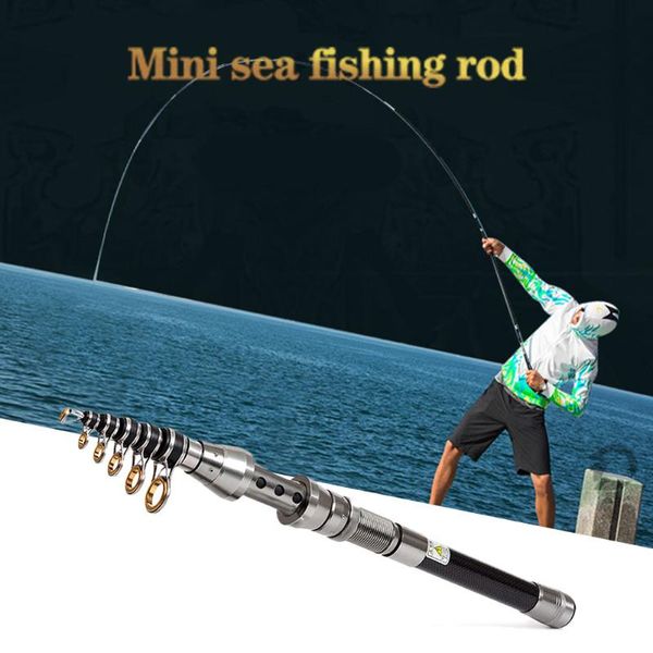 

portable rotary fishing 2.1m 2.4m rod tough carbon fiber power travel sea boat rock rods