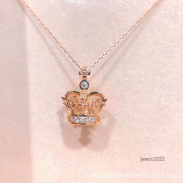 

designers jewelry necklace 18k crown clavicle chain feminine necklace, Silver