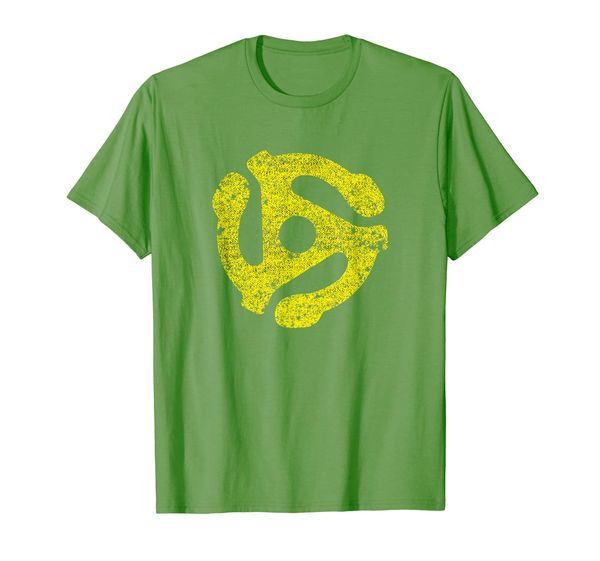 

DJ 45 RPM Adapter Vintage Style Turntable Record T-Shirt T-Shirt, Mainly pictures