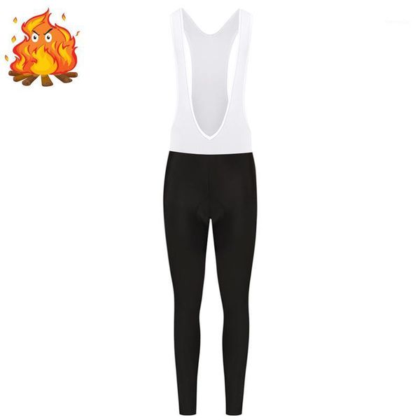 

winter 2021 women's cycling thermal fleece long pants road bike bib bicycle trousers bretelle ciclismo mountain tights gel pad1, Black;blue