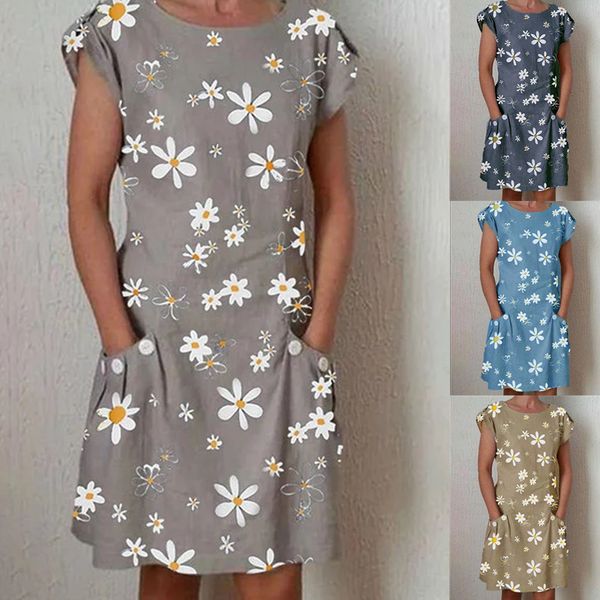 

skirt ummer 2021 daisy print short sleeve poet, Black
