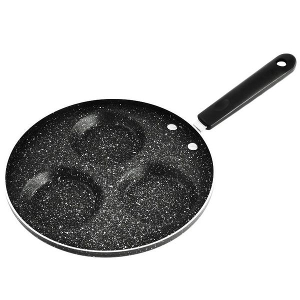 

pans egg 3-hole omelette pan ham frying smoke-breakfast baking cooking