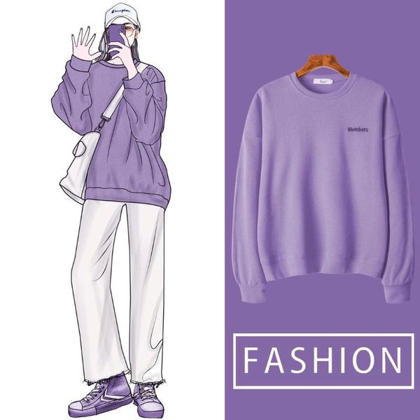 

women's hoodies & sweatshirts women sweatshirt style loose oversized cropped shirts, Black