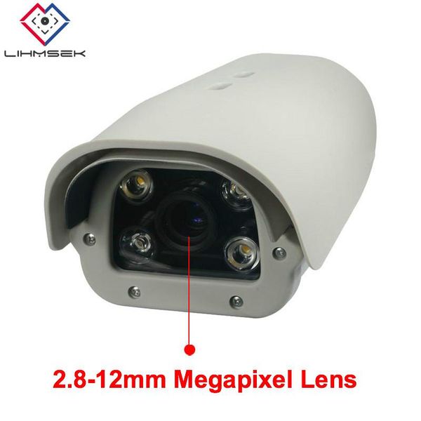 

lihmsek onvif 1080p 2mp 2.8-12mm lens vehicle license plate recognition ip lpr camera for highway/parking lot 4pcs ir white leds cameras