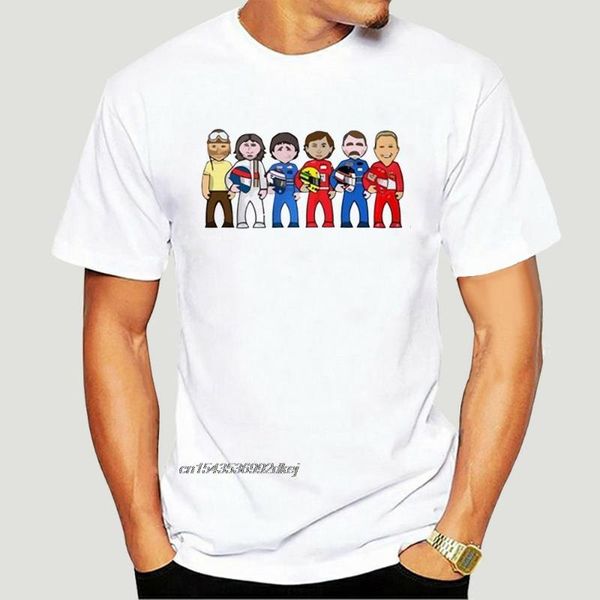 

men's t-shirts legends juan manuel fangio michael schumacher ayrton senna alain prost nigel mansell t-shirt tee euro size sbz222 1863a, White;black