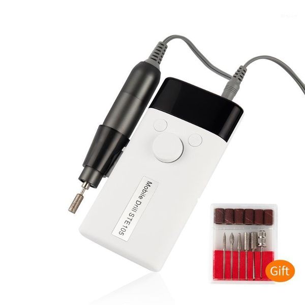 

electric nail drill machine gel polisher portable electrical file manicure set kit with 6 bits1