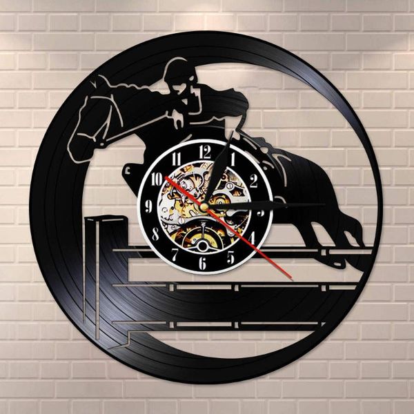 

wall clocks equestrianism hobby record clock vintage horseback riding sport art horse rider equestrian watch