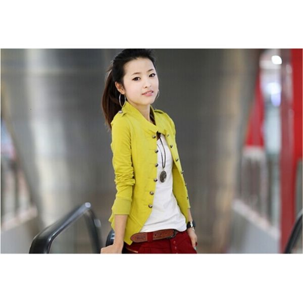 

autumn long sleeves solid women new fashion cardigan stand-collar cotton blended double breasted coat jacket, Black;brown