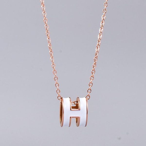 

pendant necklaces stainless steel h necklace for women jewelry, Silver