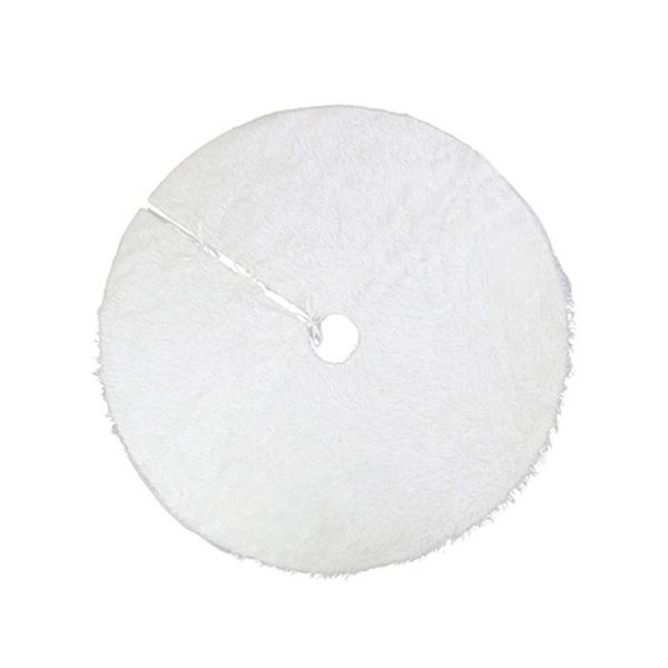

christmas decorations 78/122cm white plush tree skirt base floor mat cover for merry xmas