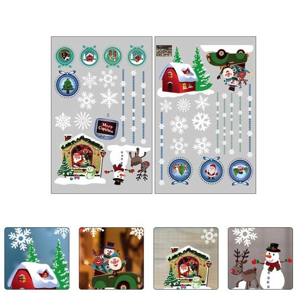 

wallpapers 1 sheet christmas window stickers holiday decoration snowflake wall