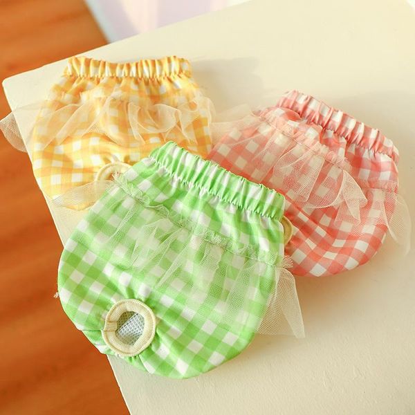 

dog apparel lace physiological pants diaper clothes elasticity underwear panties chiffon cute puppy cat pet supplies xs-l