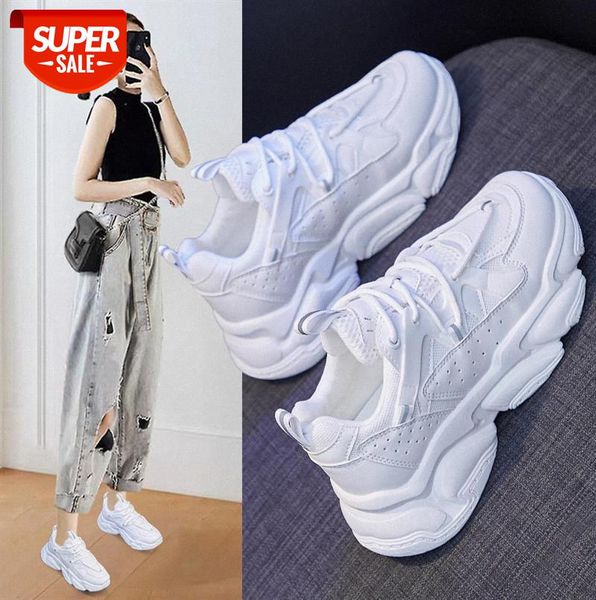 

ins korean version of the old women's shoes, all-match thick-soled sports harajuku increased student shoes 172 #us2i