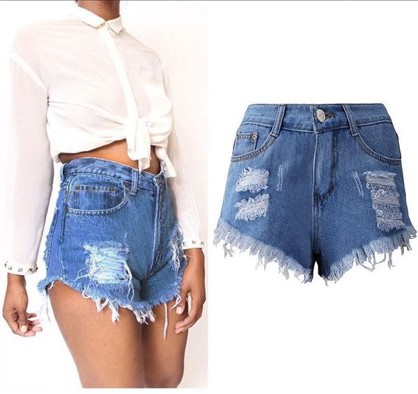 

women's shorts 2021 fashion women denim casual solid high waist all-match summer short plus size m-3xl, White;black