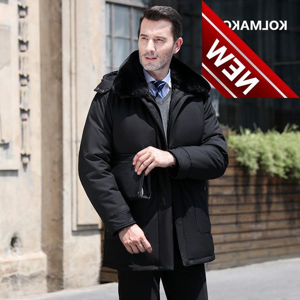 

2021 new arrival casual winter jacket men white duck down jackets men,mens thicken warm fashion parkas coat m-4xl, Black