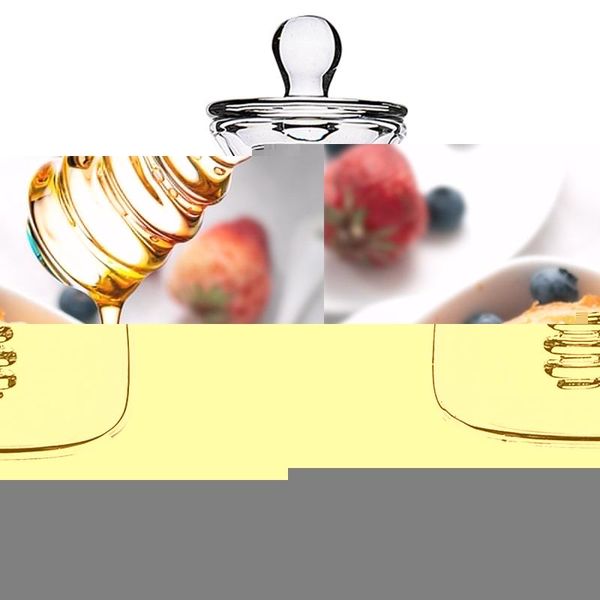 

handmade honey jar with dipping sauce, glass sauce and storage bottles & jars