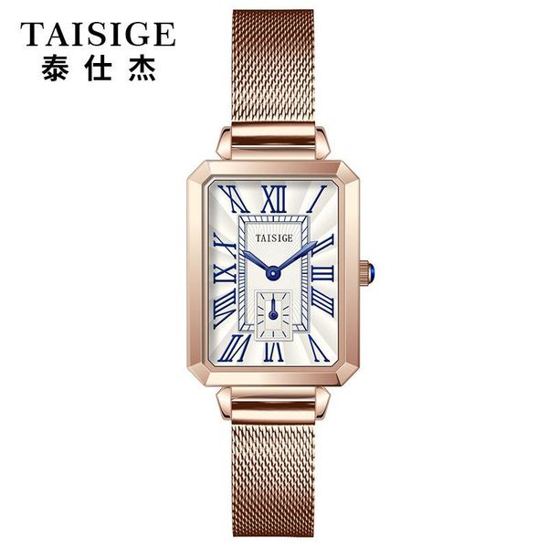 

wristwatches women fashion quartz watch bracelet set green dial luxury watches simple rose gold mesh ladies drop, Slivery;brown