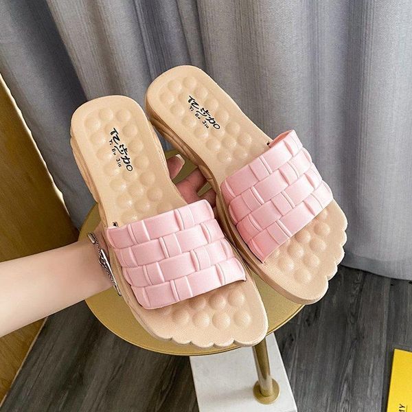 

women slippers for home slipper 2021 summer lady shoes fashion indoor solid colors, Black