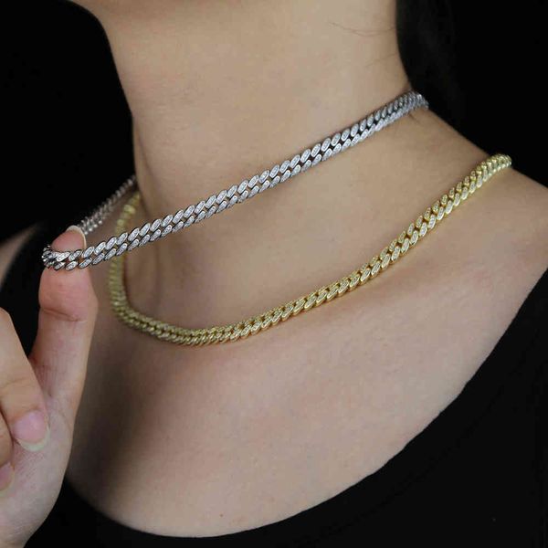 

punk gold silver color 6.5mm cuban chain necklace for men women curb cuban link chain chokers necklace for hip hop jewelry x0509, Black