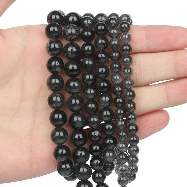 

other natural stone black biotite bead round loose spacer tiny beads for diy jewelry making bracelet necklace 15'' 6 8 10 mm whole