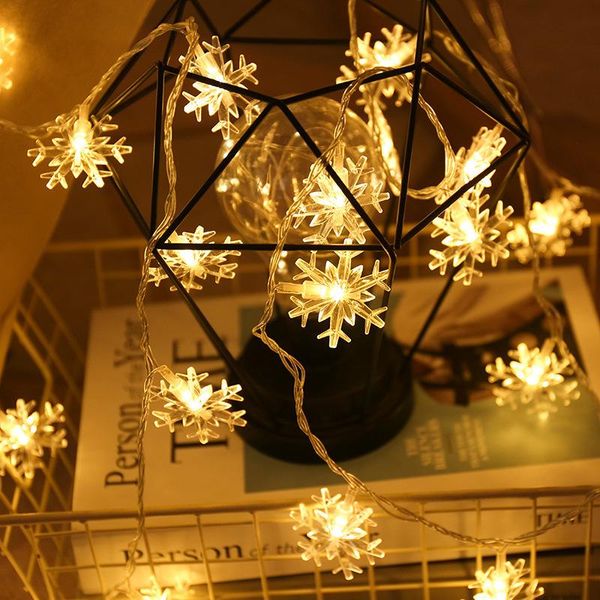 

strings 6m 40led snowflake string lights 110v/220v christmas tree fairy garlands curtain light outdoor for xmas party year's decor