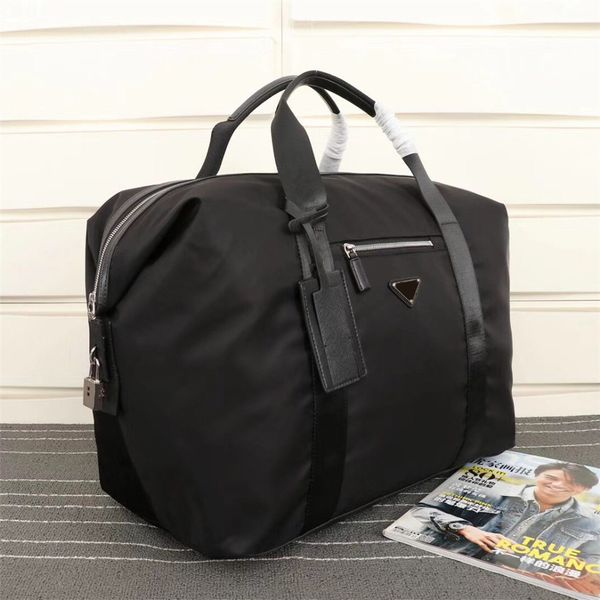 

70% off design 2021 new nylon black large-capacity luggage waterproof handbag men's travel bag kjbi