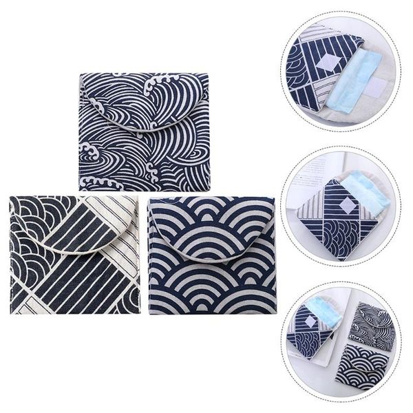 

storage bags 1 set 3 pcs menstrual pad practical sanitary napkin (random color)