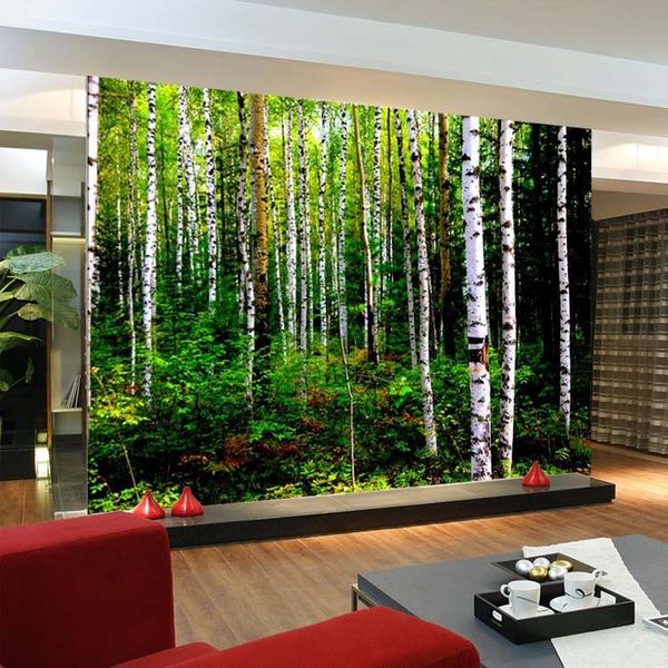 

wallpapers custom non-woven wallpaper background murals 3d bedroom room entrance reduction green landscape perspective