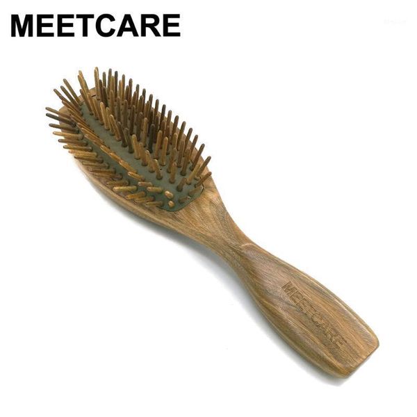 

professional hair care green sandalwood combs detangling long airbag brush detangle healthy massage antistatic hairbrush1, Silver
