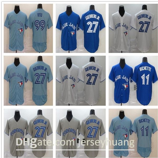 

2020 blue men women kids jays 99 hyun-jin ryu 27 vladimir guerrero jr. 11 bo bichette golden edition new baseball jersey fast, Blue;black