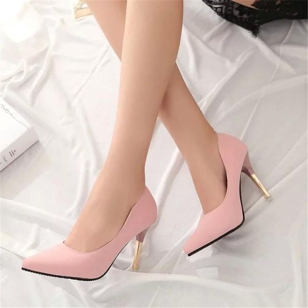 

dress shoes corporis pumps woman pointed toe shallow high heels women thin elegant ladies prom wedding, Black