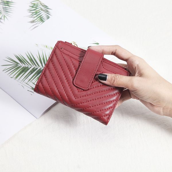 

design handbag 2021 women's leather purse, Red;black