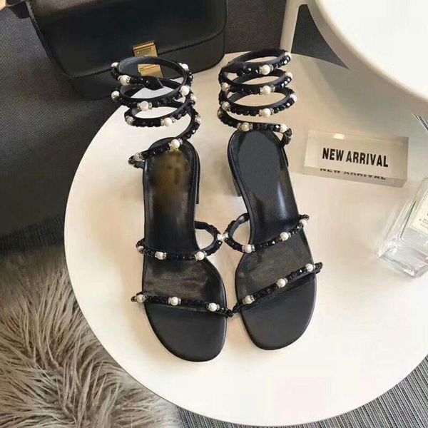 

sandals ollymurs 2021 fashion women's shoes serpentine twine, Black