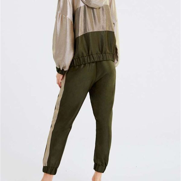 

spring color tracksuits women's matching jacket coat pants casual sports suit, Gray